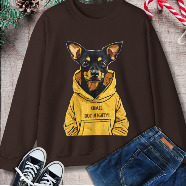 "Small but Mighty" Terrier Pinscher Sweatshirt – Dog Lovers Favourite