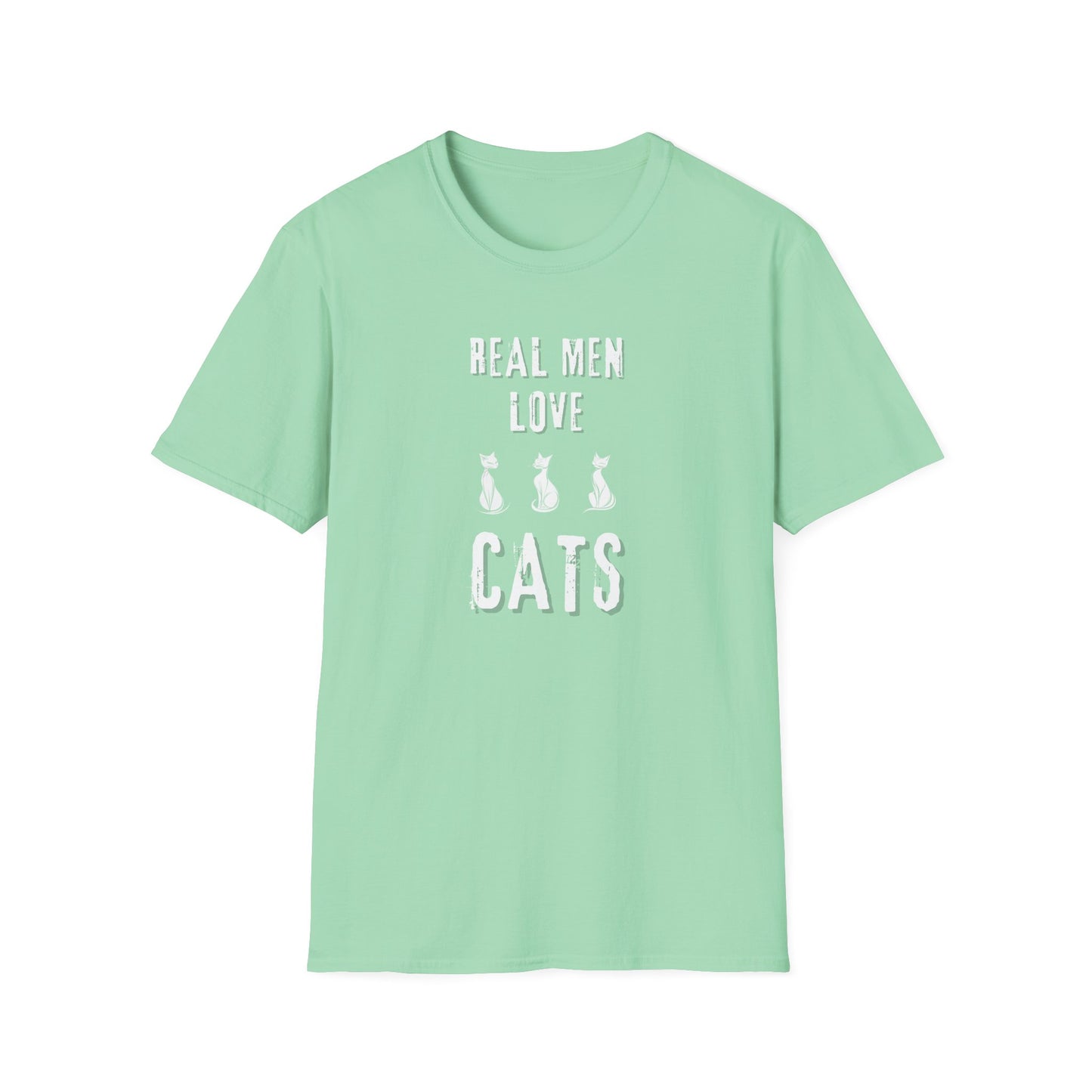 Real Men Love Cats - Unisex Softstyle T-Shirt