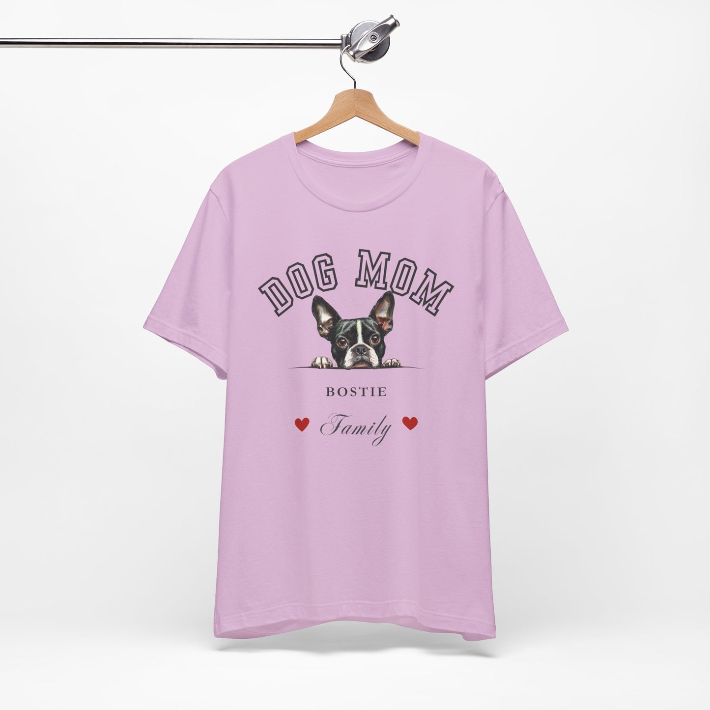 Boston Terrier Mom Family T-Shirt - Mother’s Day Gift for Dog Lovers