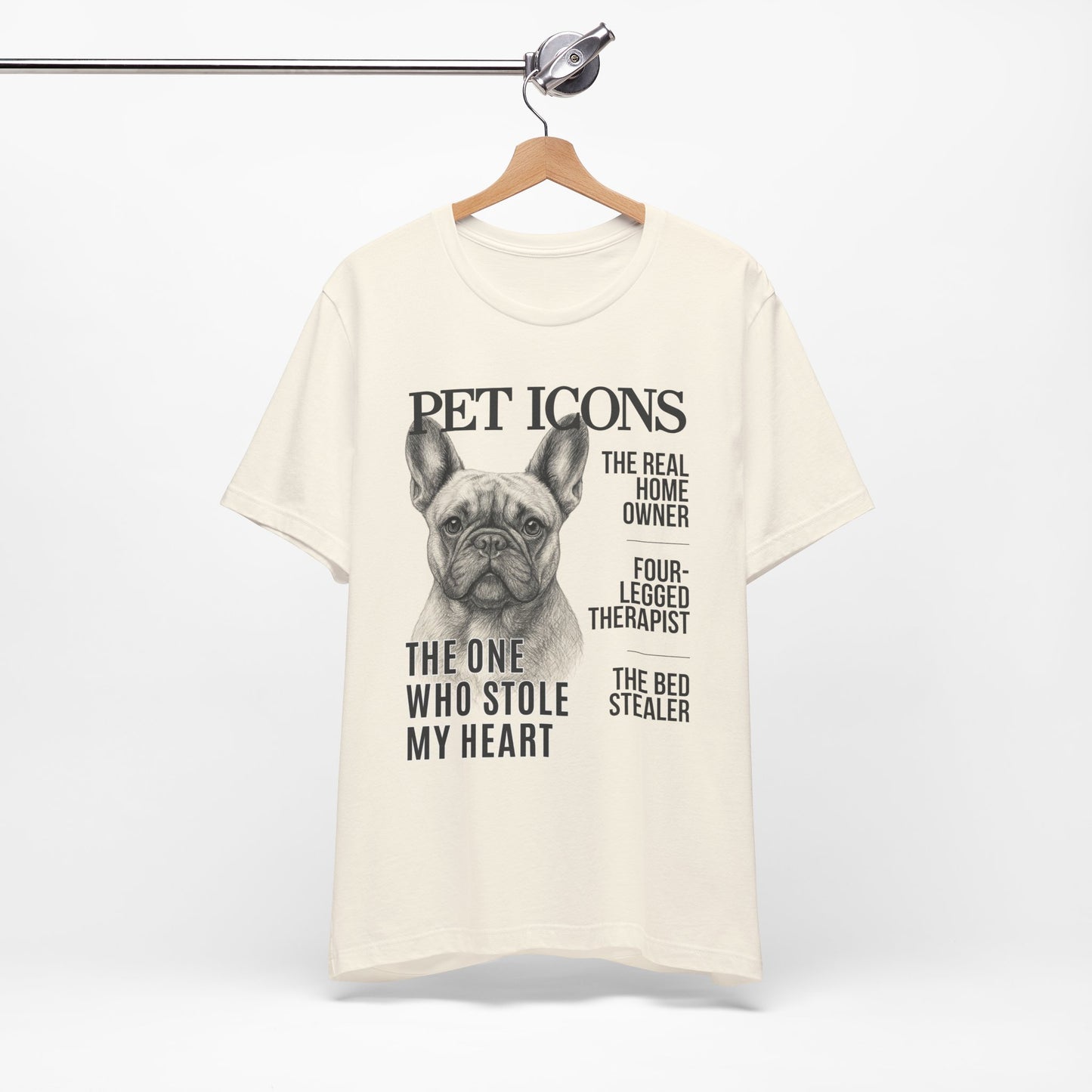 Pet Icons T-shirt - Frenchie Edition