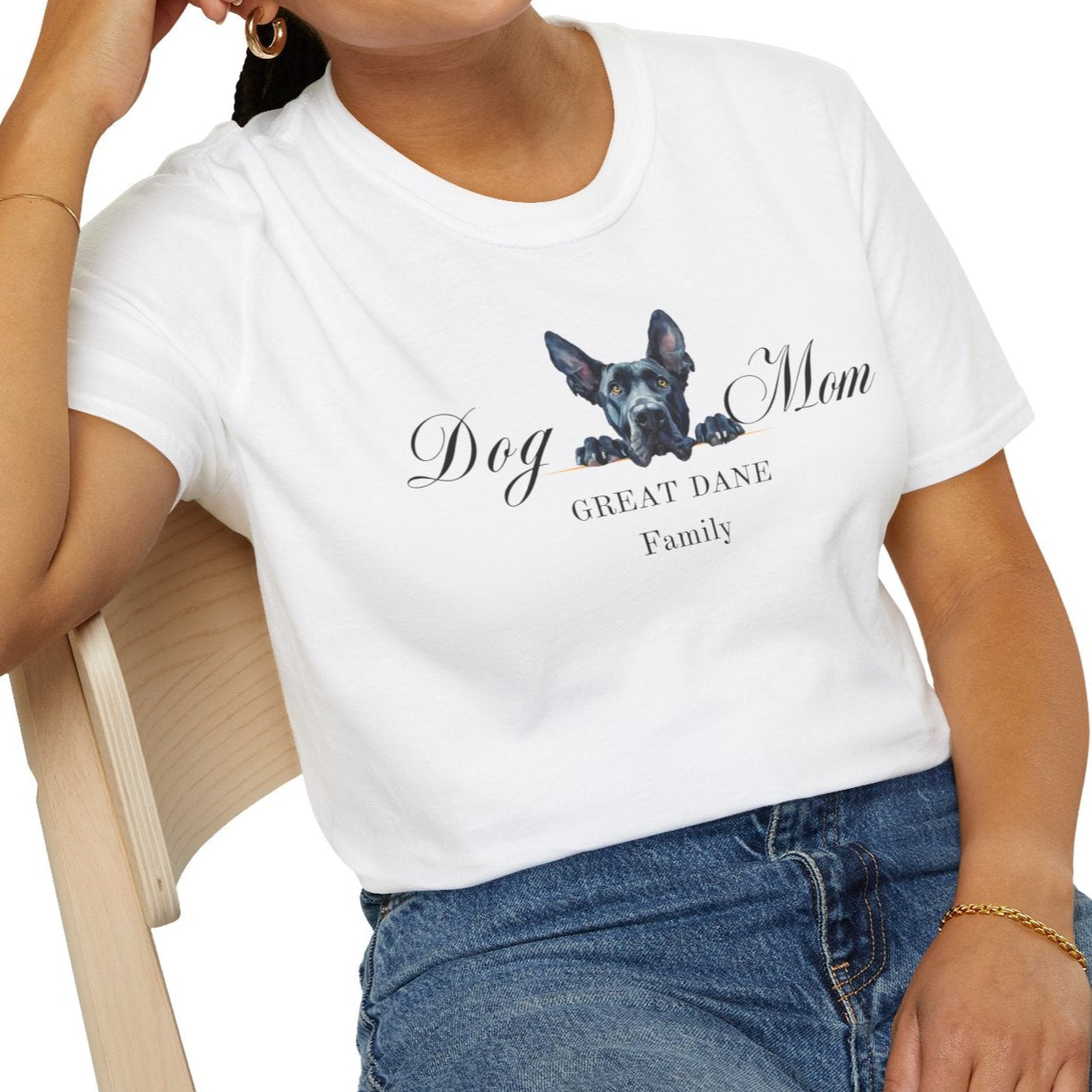 great dane mom t-shirt, chocolate great dane lover gift