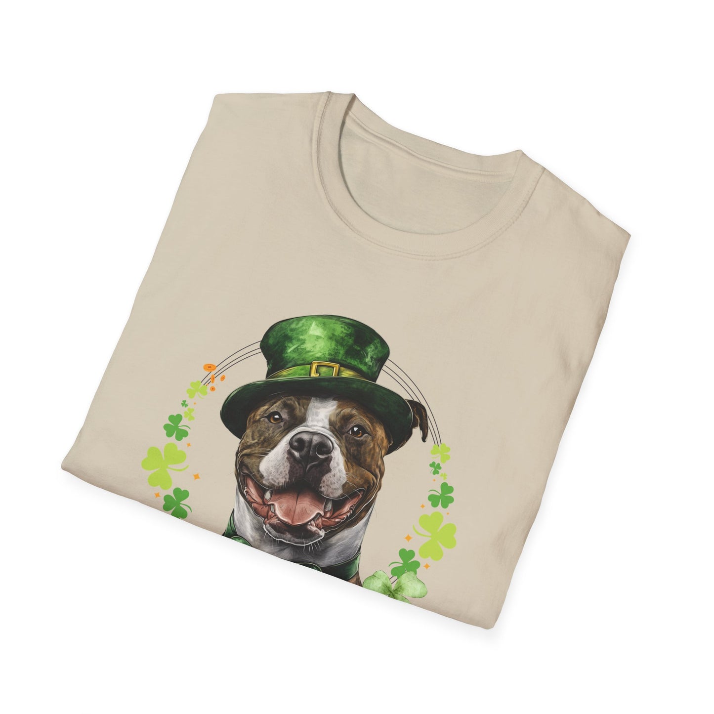 staffordshire bull terrier st. patrick's day t-shirt