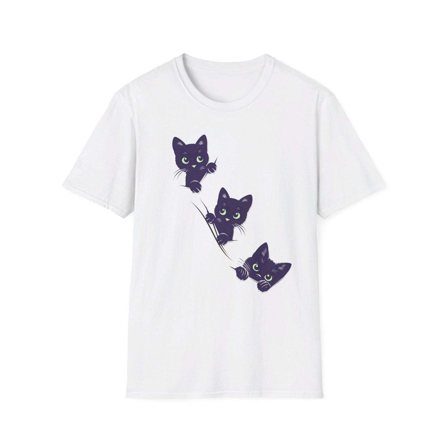 "Peeking Cats" Unisex Softstyle T-Shirt