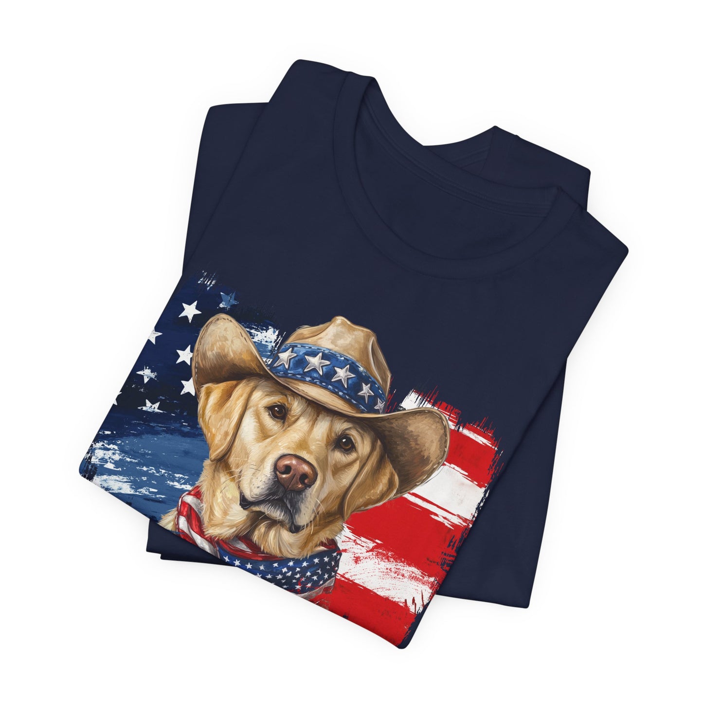 yellow labrador patriotic t-shirt, independance day, 4th of july dog lover shirt