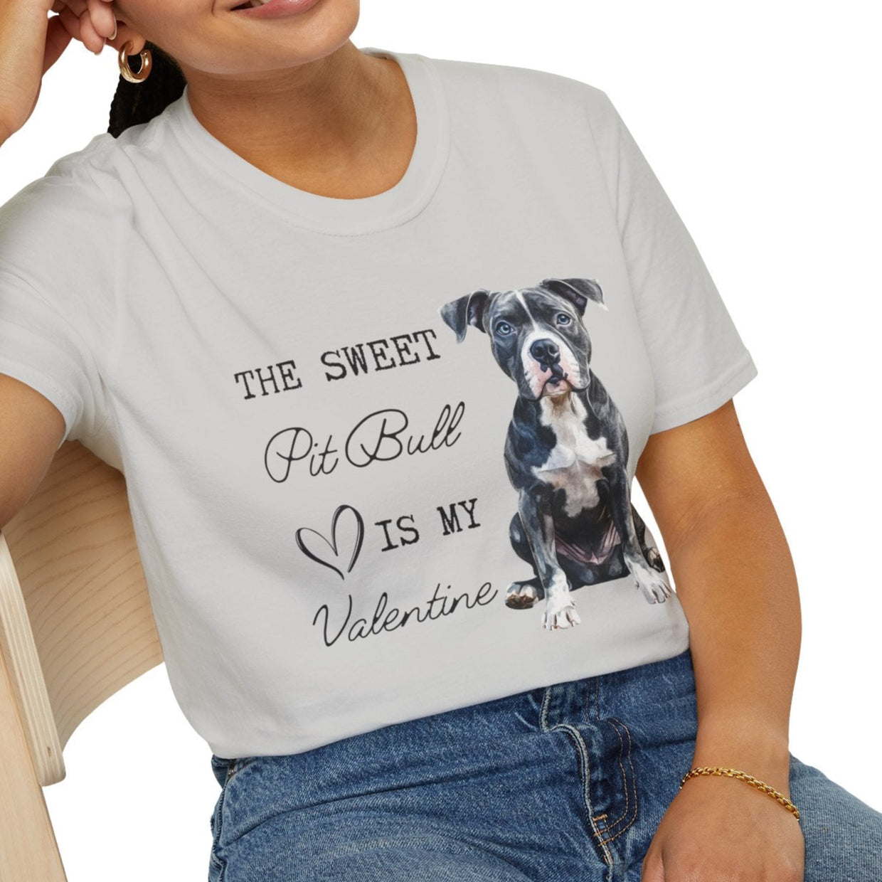 Pit Bull - The Sweet Pit Bull is My Valentine - Shirt