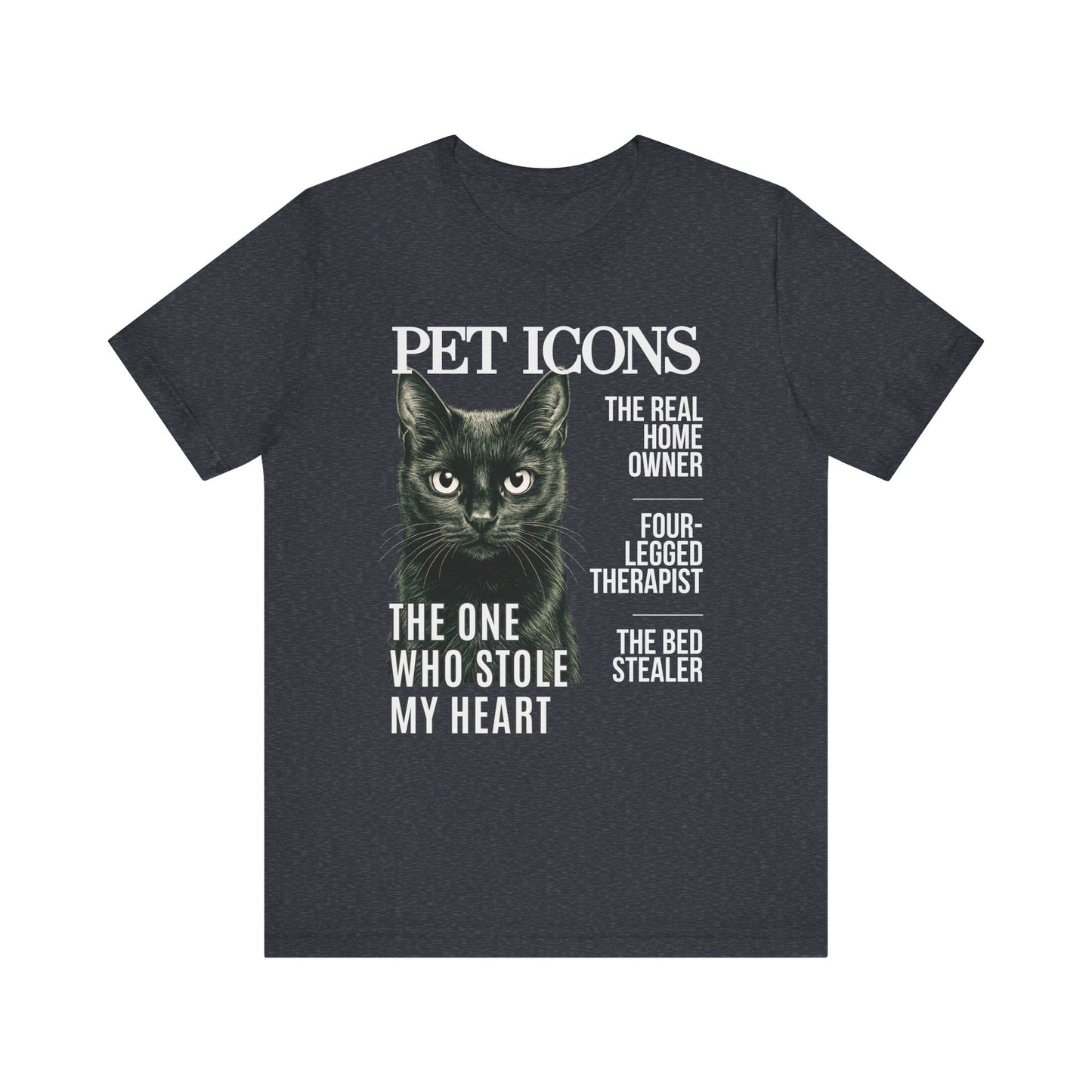 Pet Icons T-shirt - Black Cat Edition