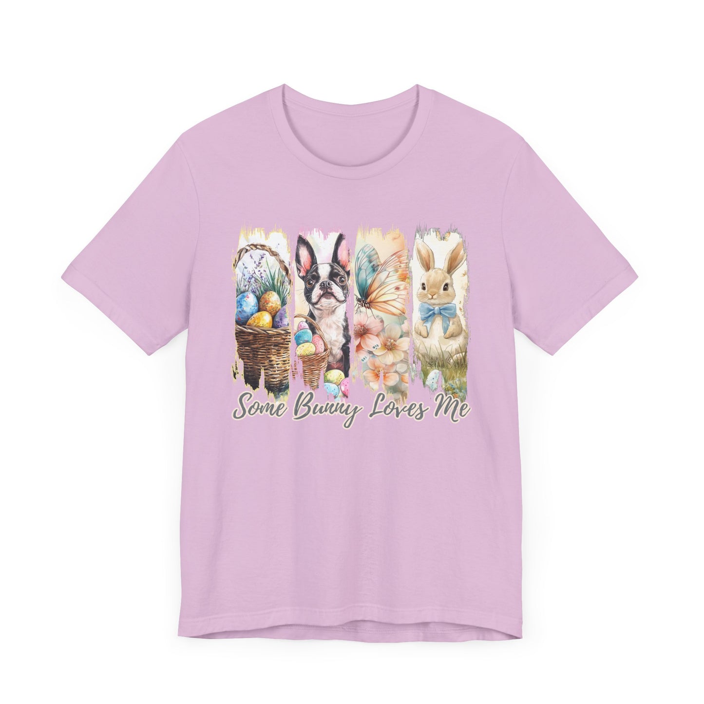 Boston Terrier Easter T-Shirt – "Some Bunny Loves Me"