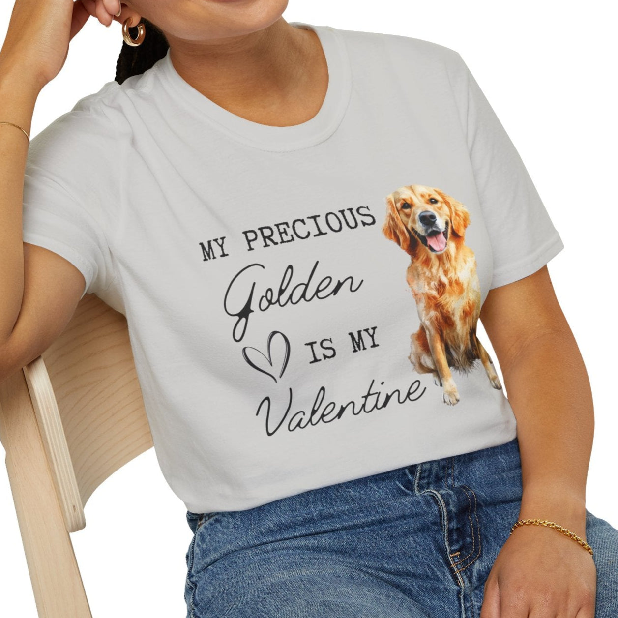 Golden Retriever - My Precious Golden is My Valentine - T-shirt