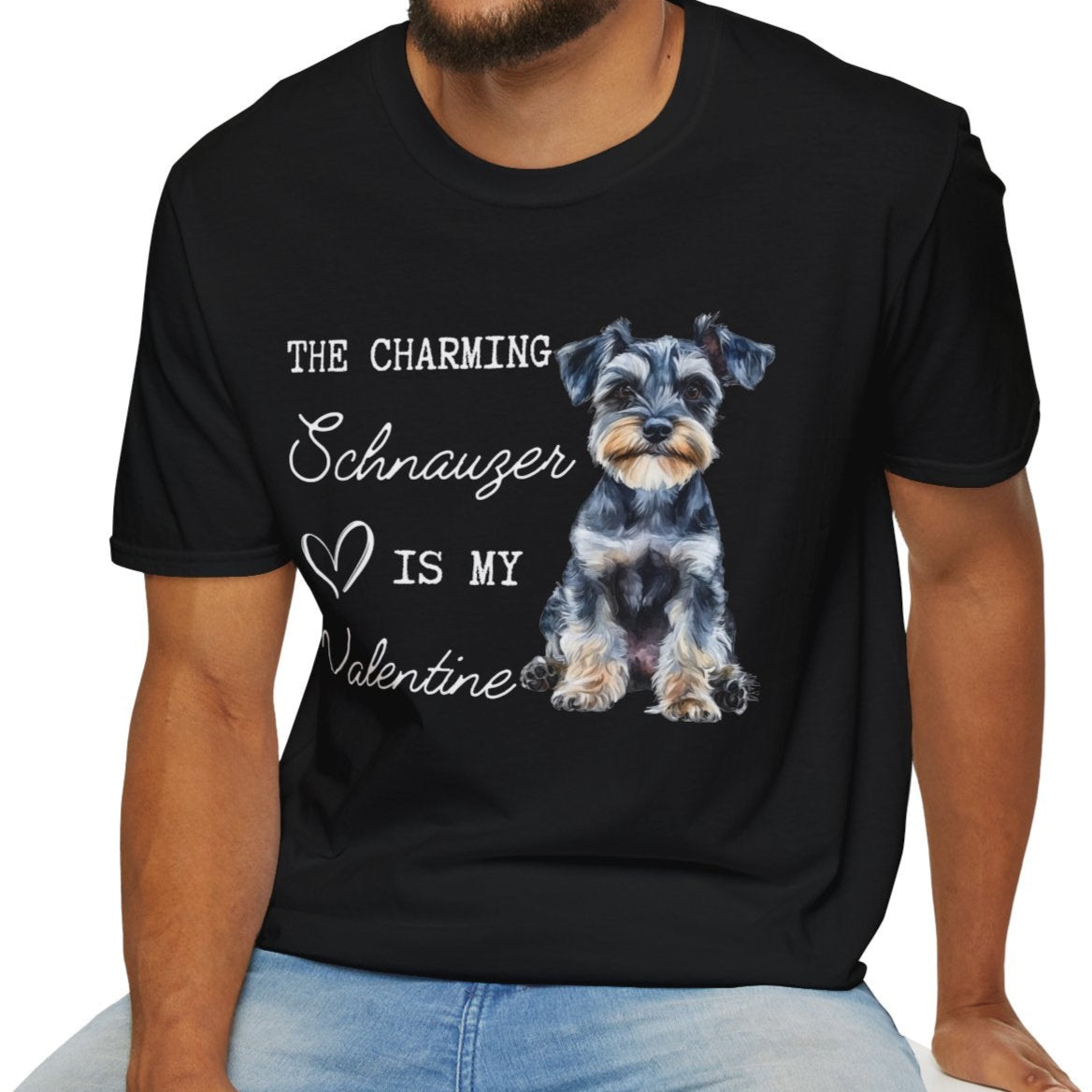 Schnauzer - The Charming Schnauzer is My Valentine - Shirt