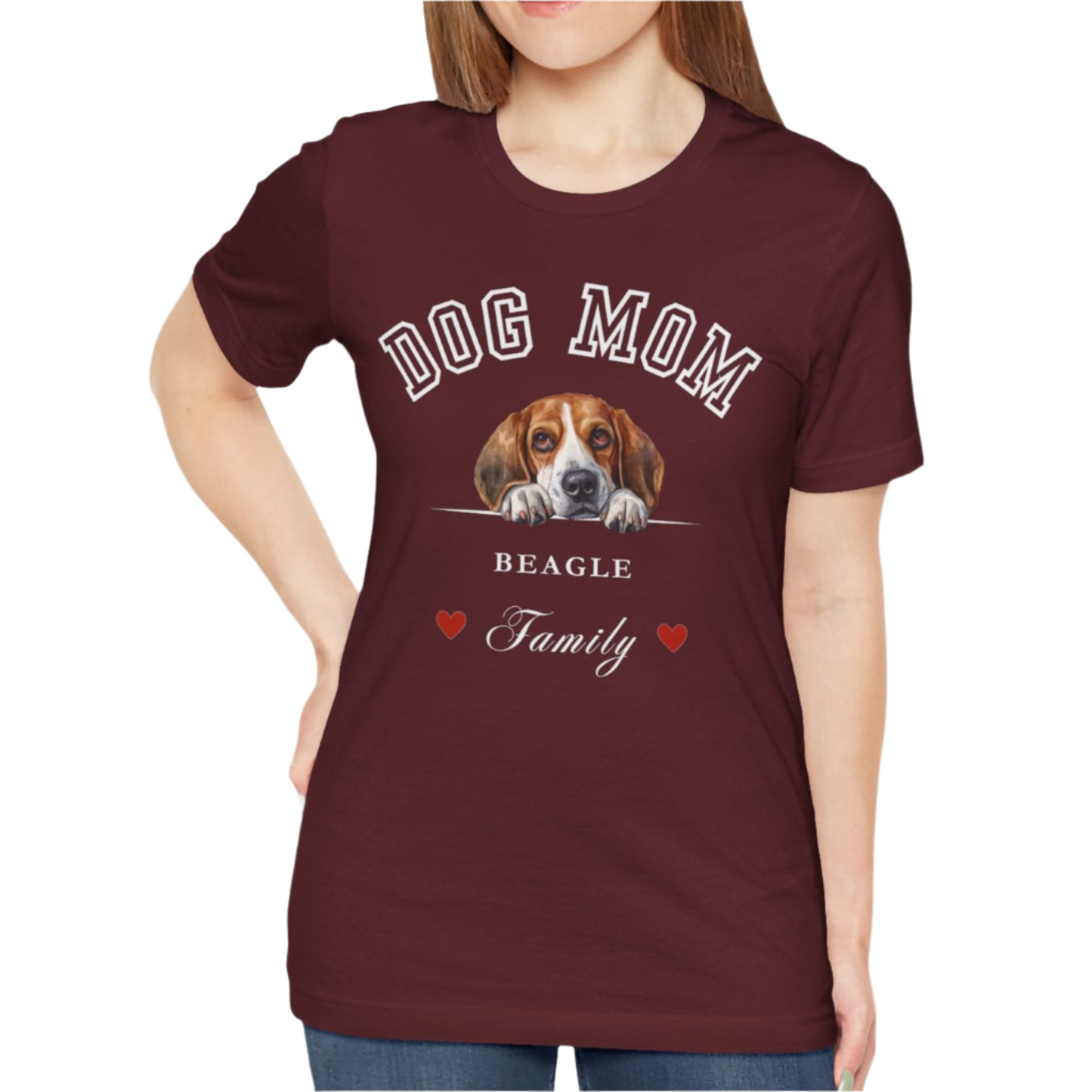Beagle Dog Mom Family T-Shirt - Mother’s Day Gift for Dog Lovers