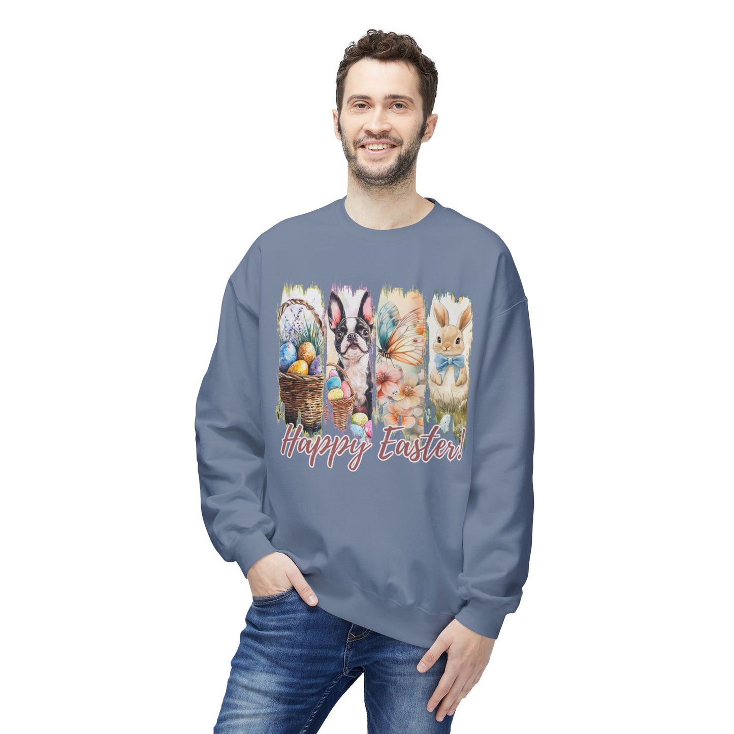 Boston Terrier Dog Lover Easter Sweatshirt