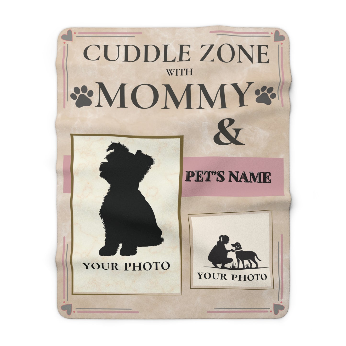 Personalized Dog Mom Blanket – " Cuddle Zone" - Shepra Fleece Blanket