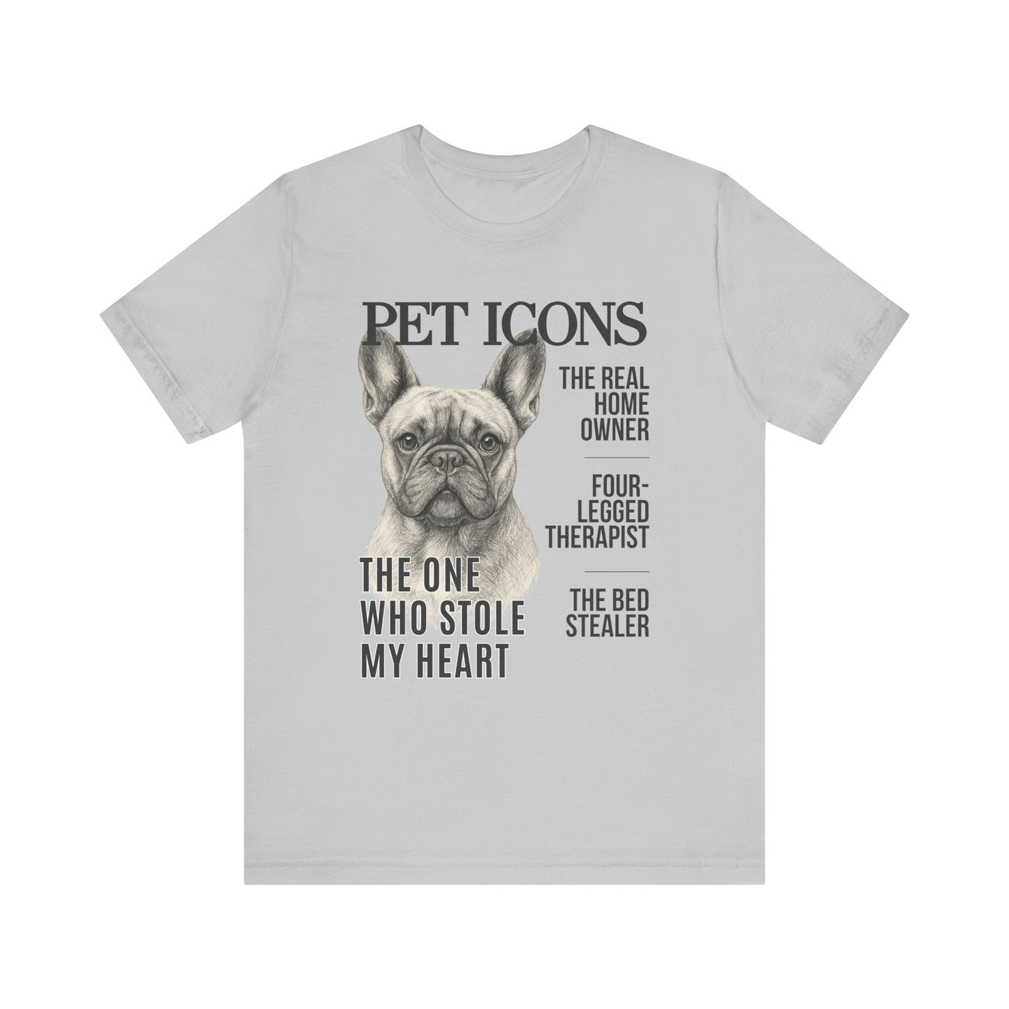Pet Icons T-shirt - Frenchie Edition