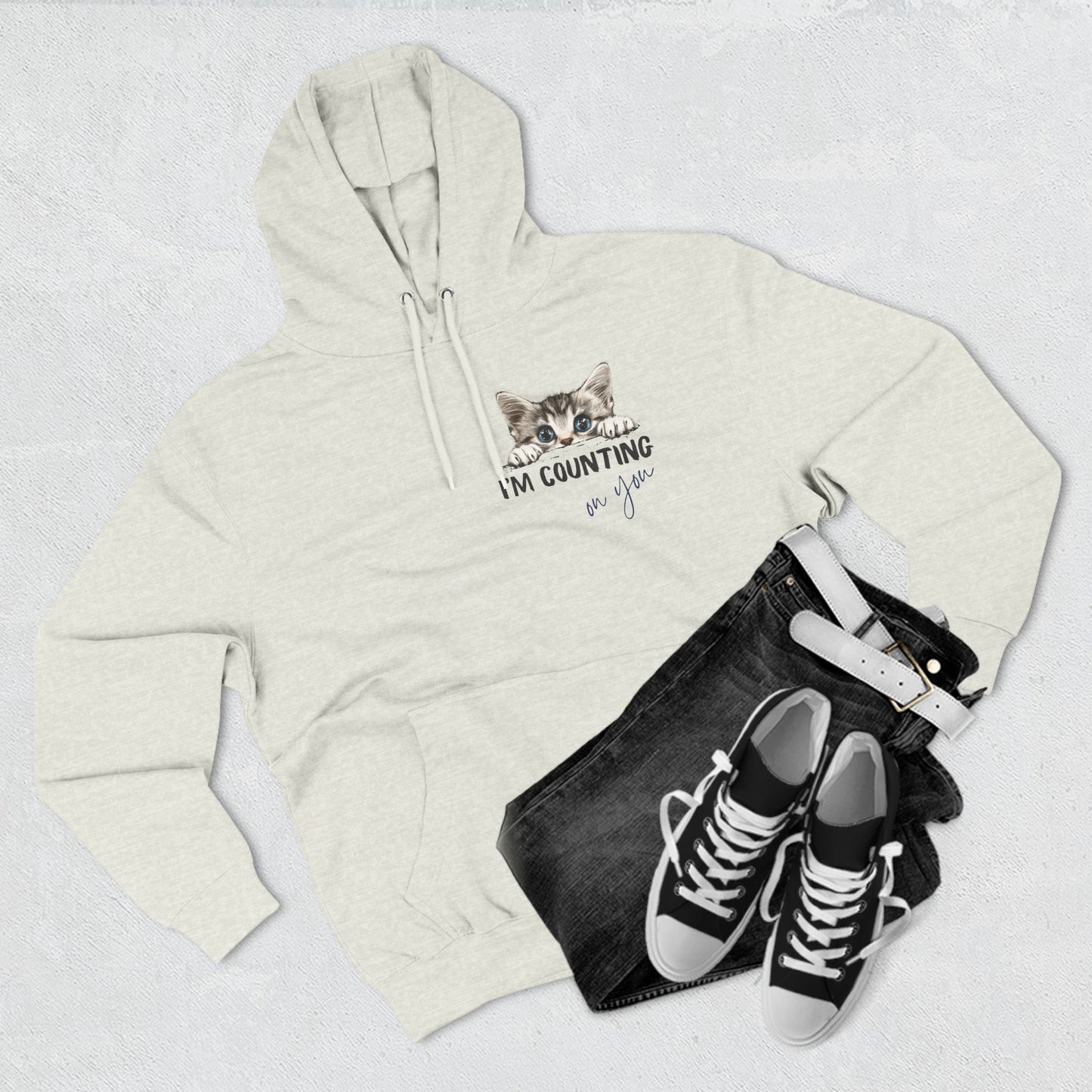 "I'm Counting on You" Kitten Hoodie – A Cozy Choice for Cat Lovers