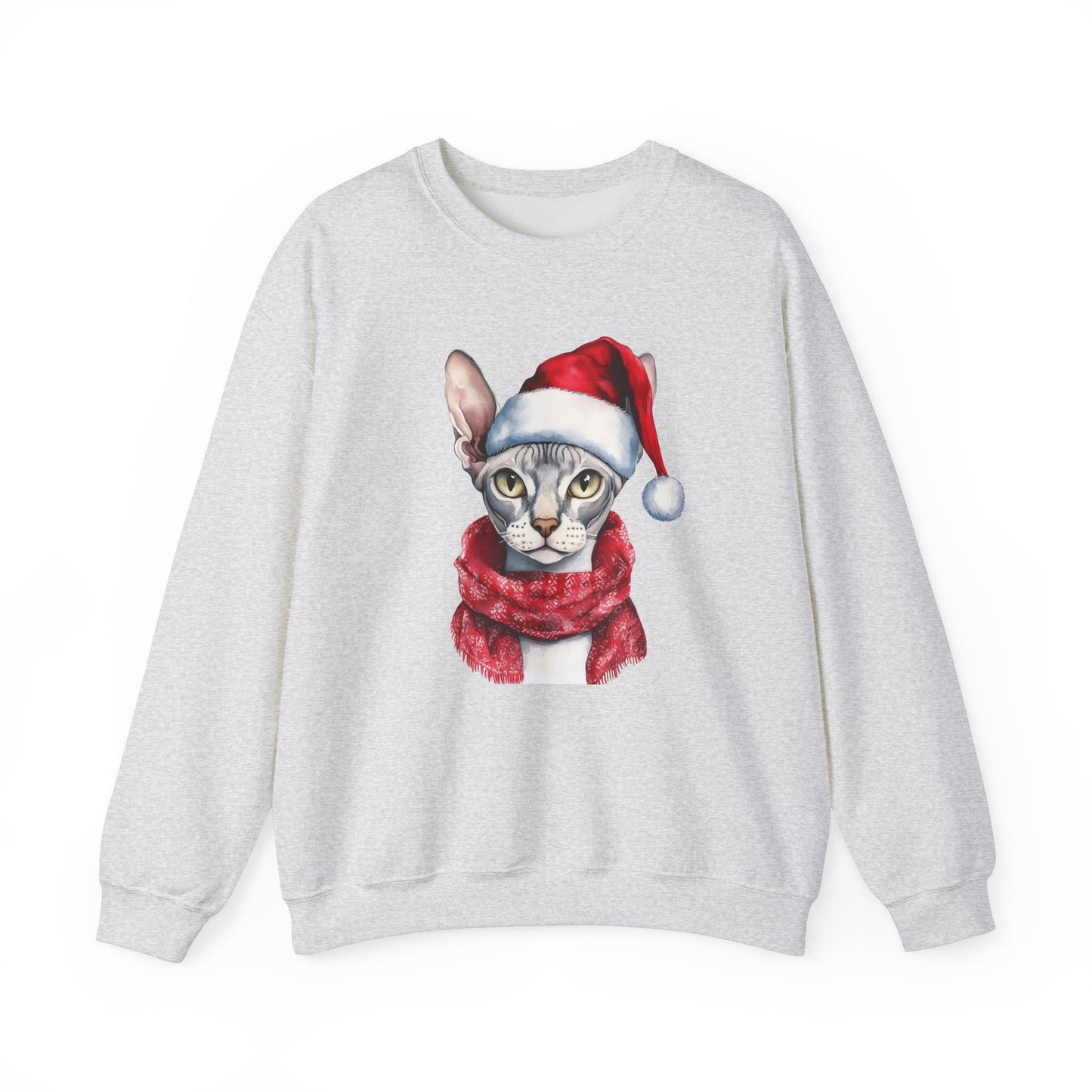 Sphynx Cat Santa Sweater – A Festive Gift for Cat Lovers