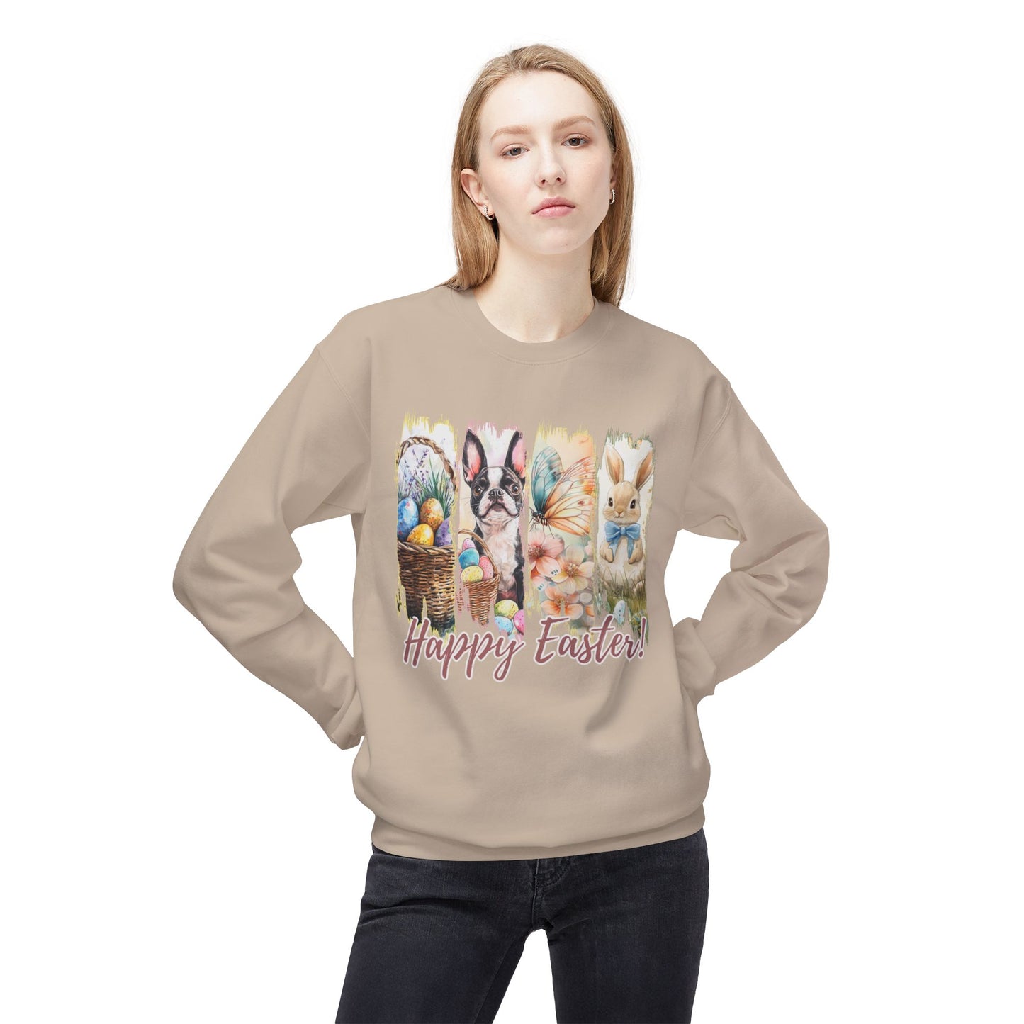 Boston Terrier Dog Lover Easter Sweatshirt
