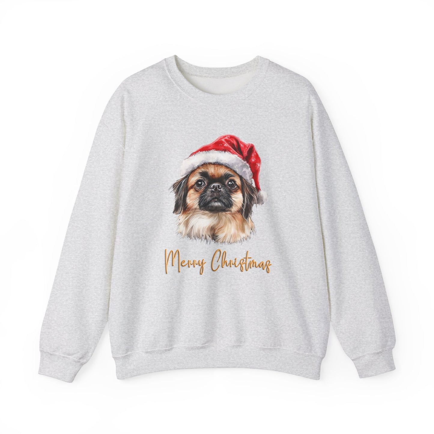 Pekingese In A Santa Hat Sweatshirt