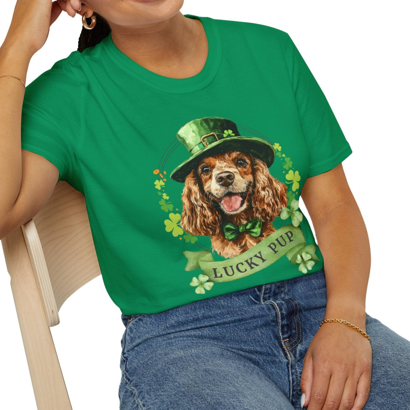 cocker spaniel st. patrick's day t-shirt