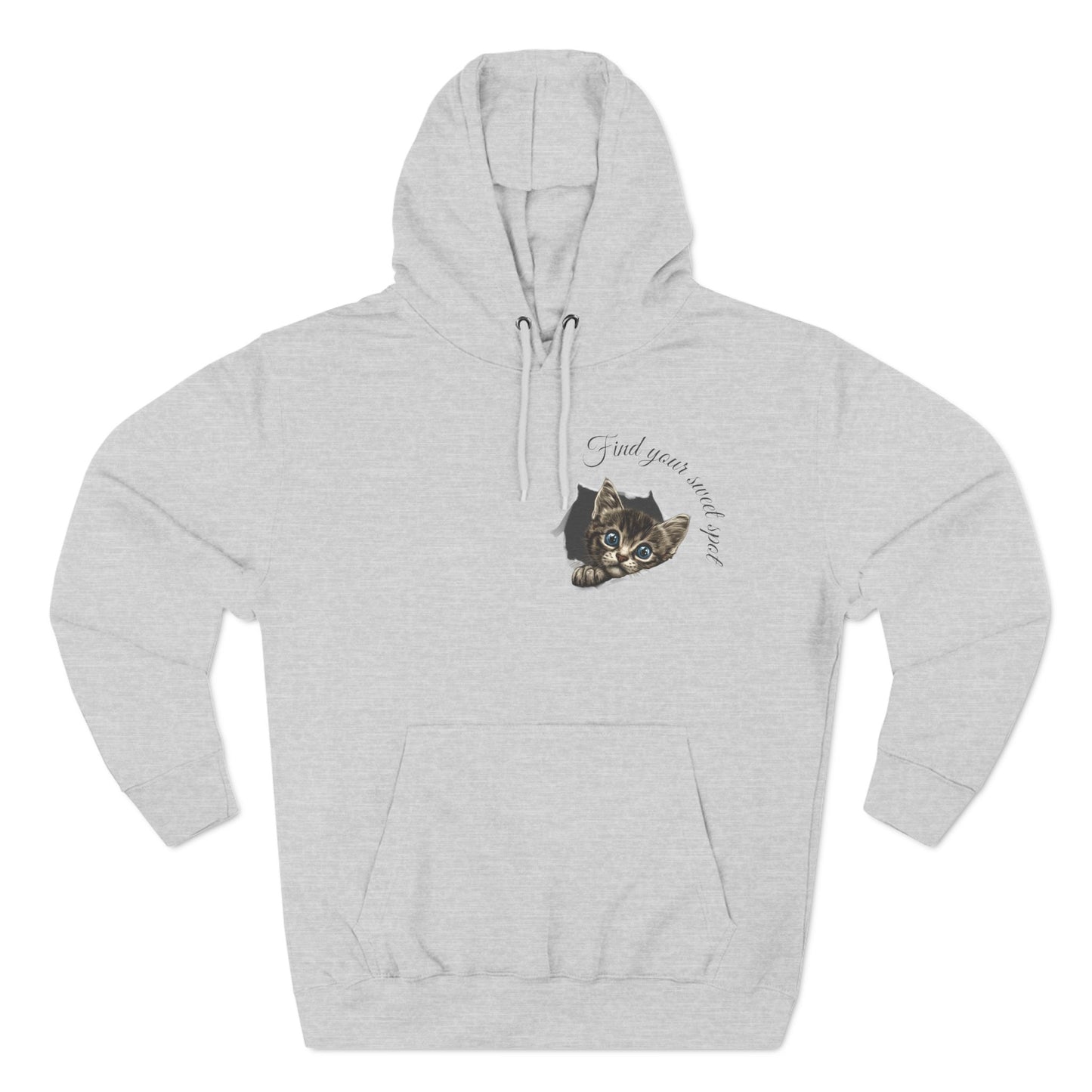 Cozy Kitten Three-Panel Fleece Hoodie