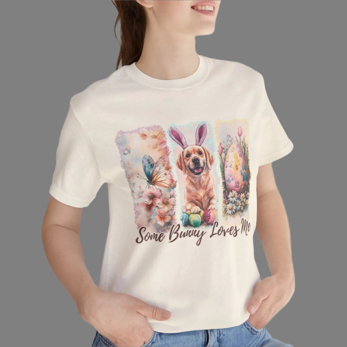 Yellow Labrador Easter T-Shirt – "Some Bunny Loves Me"