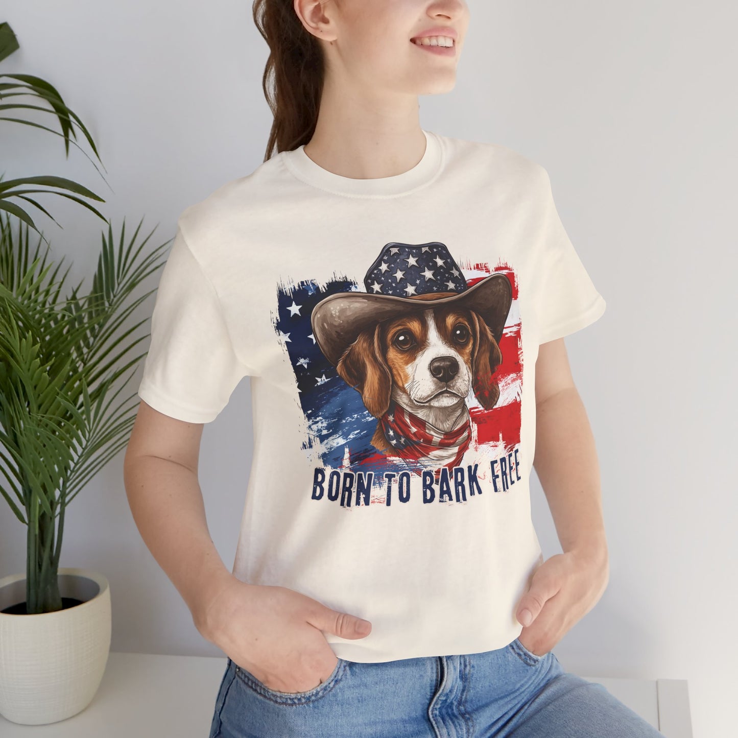 born to bark free beagle patriotic t-shirt, 4th of july, independance day dog lover t-shirt