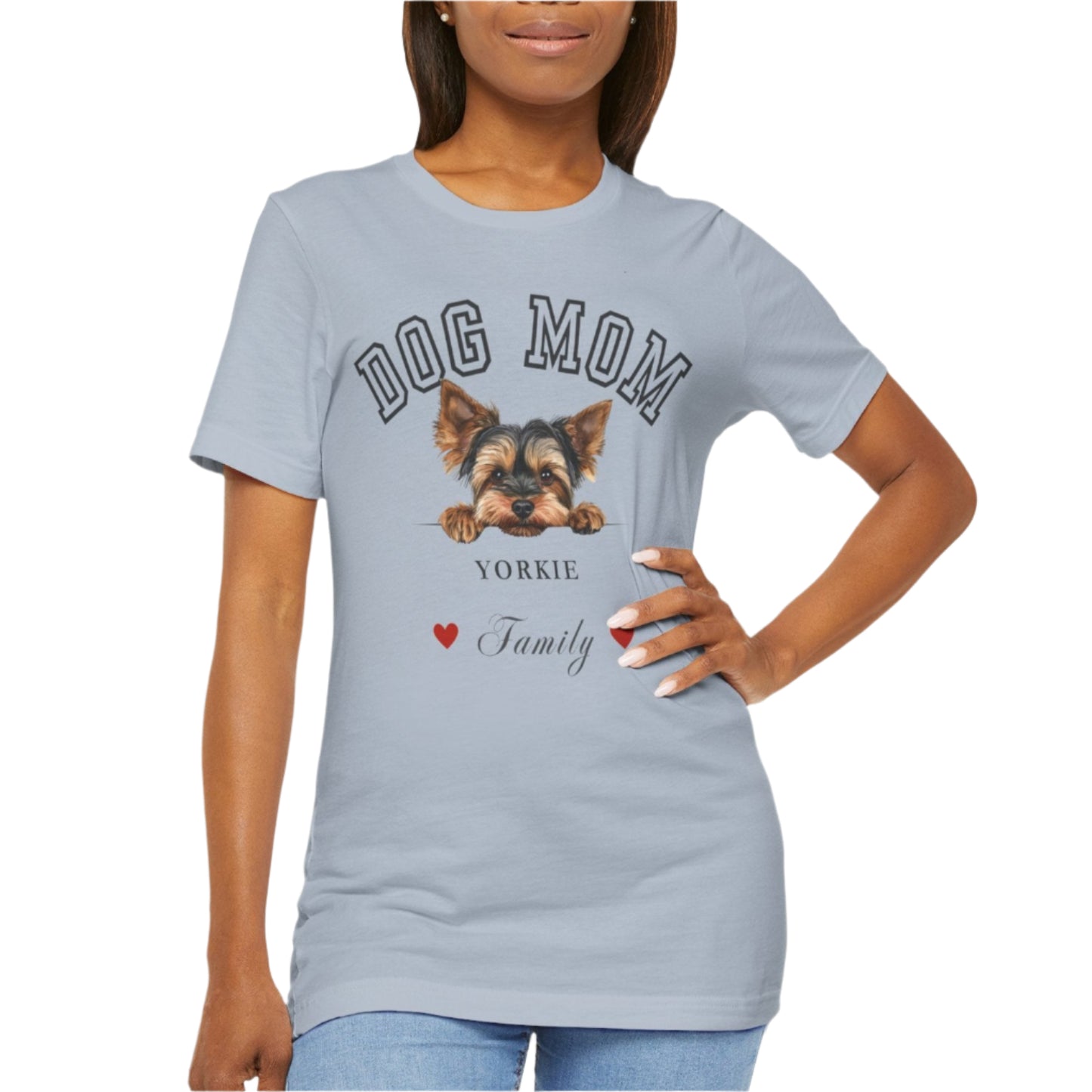 Yorkie Dog Mom Family T-Shirt - Mother’s Day Gift for Dog Lovers