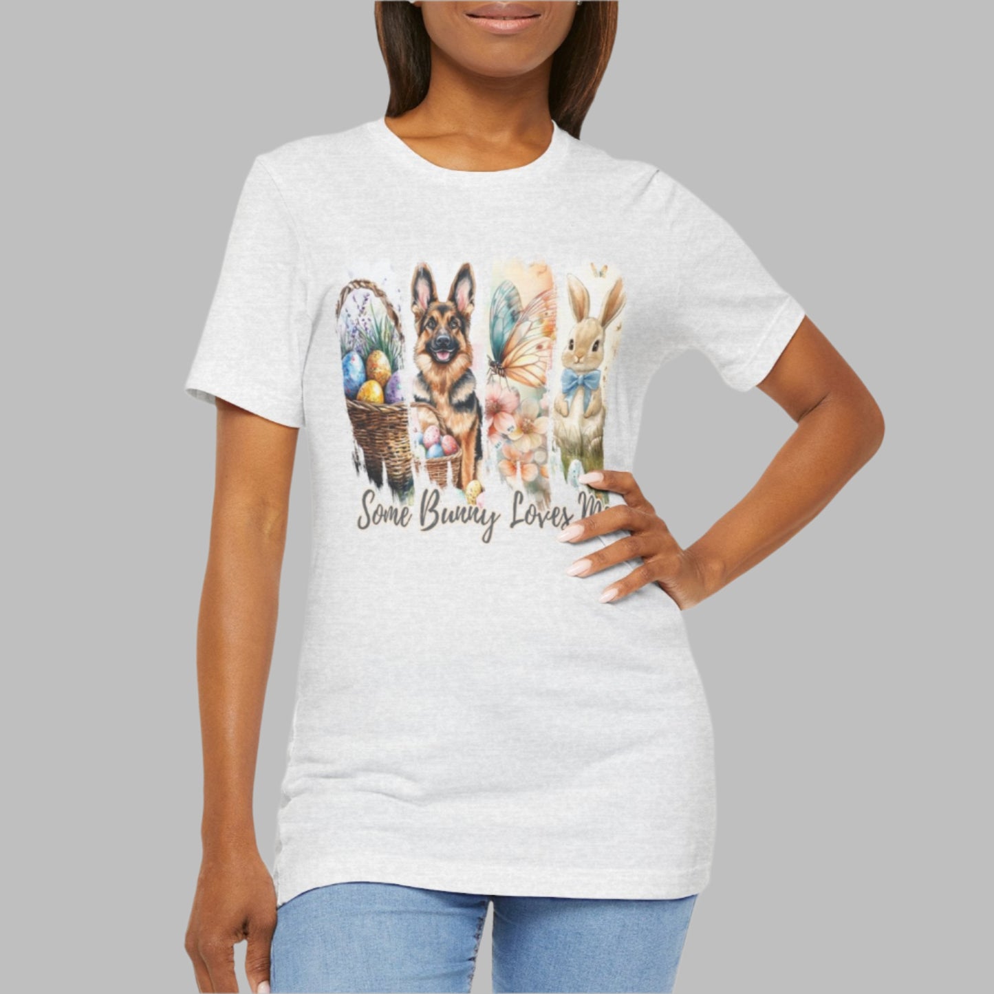 German Shepherd Easter T-Shirt – "Some Bunny Loves Me"