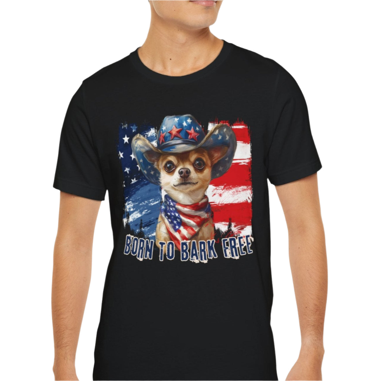 born to bark free chihuahua patriotic t-shirt, 4th of july, independance day dog lover t-shirt