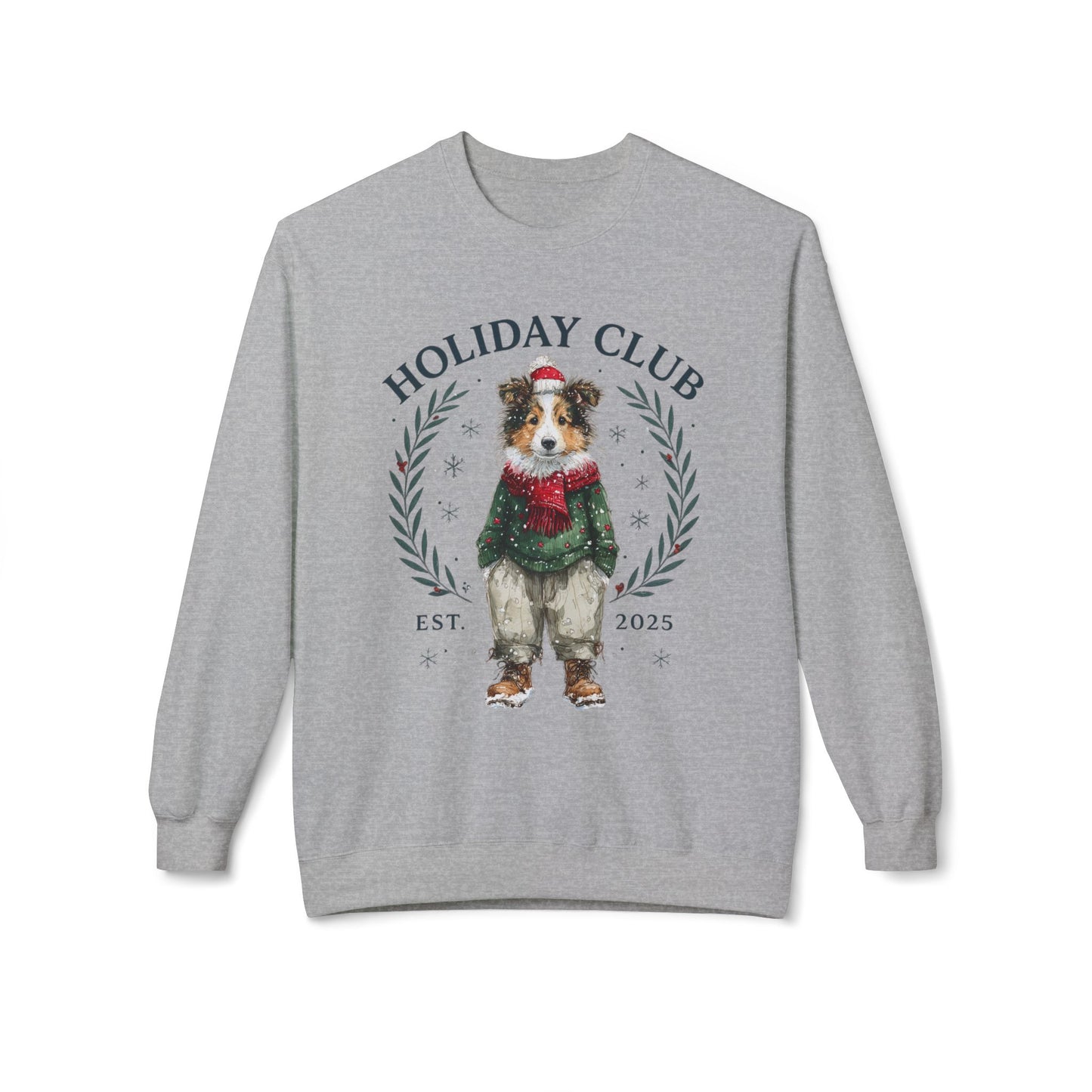 Collie Holiday Club Christmas Sweater