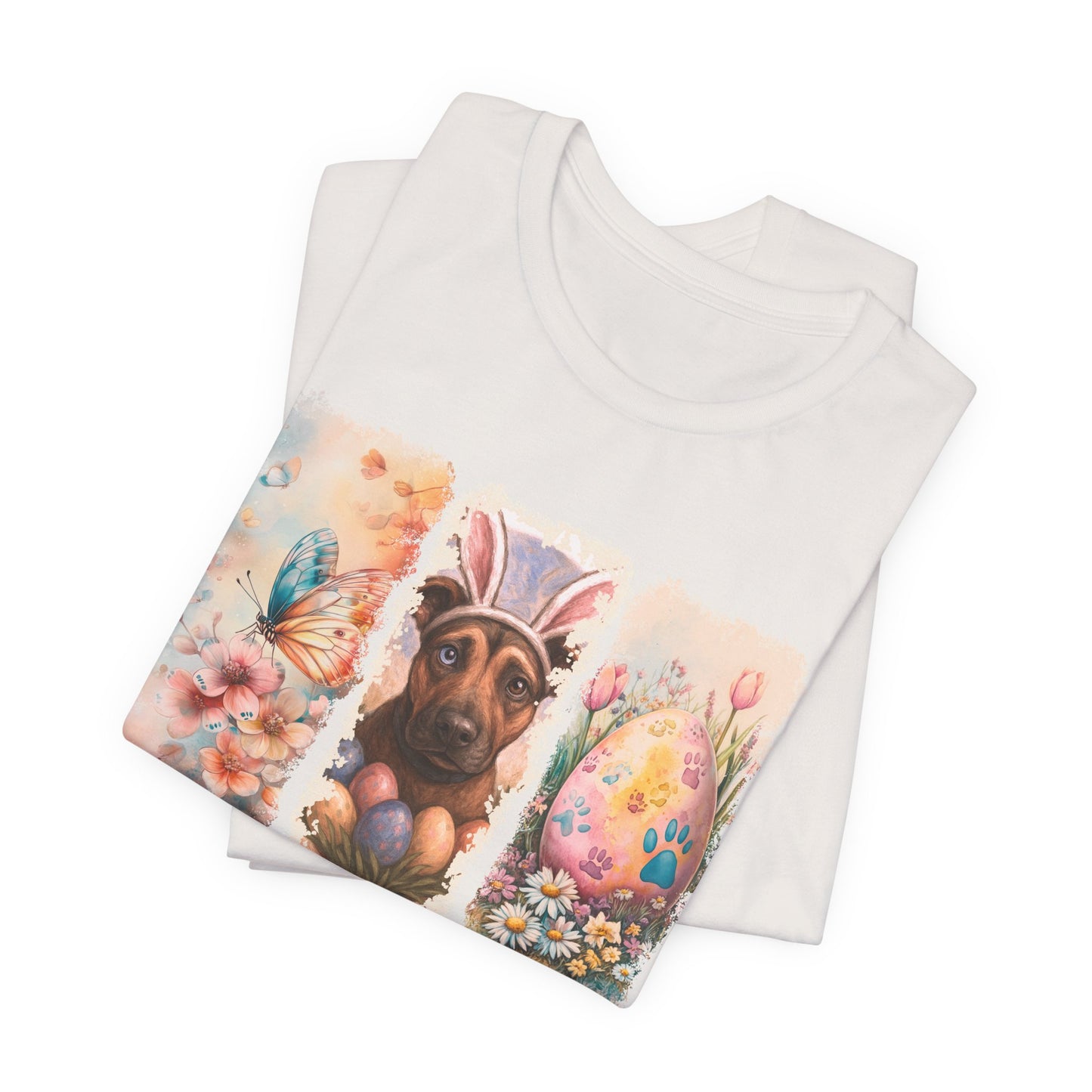 Custom Dog Lover Easter T-Shirt – "Some Bunny Loves Me" 3 paint strokes