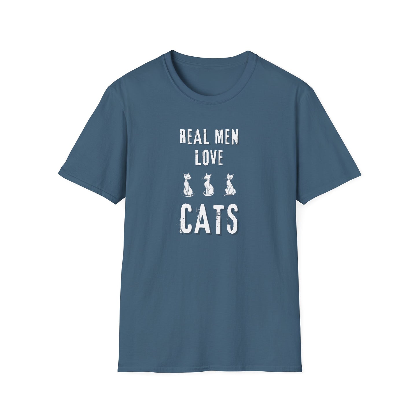 Real Men Love Cats - Unisex Softstyle T-Shirt