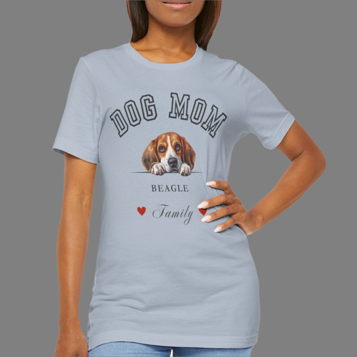 Beagle Dog Mom Family T-Shirt - Mother’s Day Gift for Dog Lovers