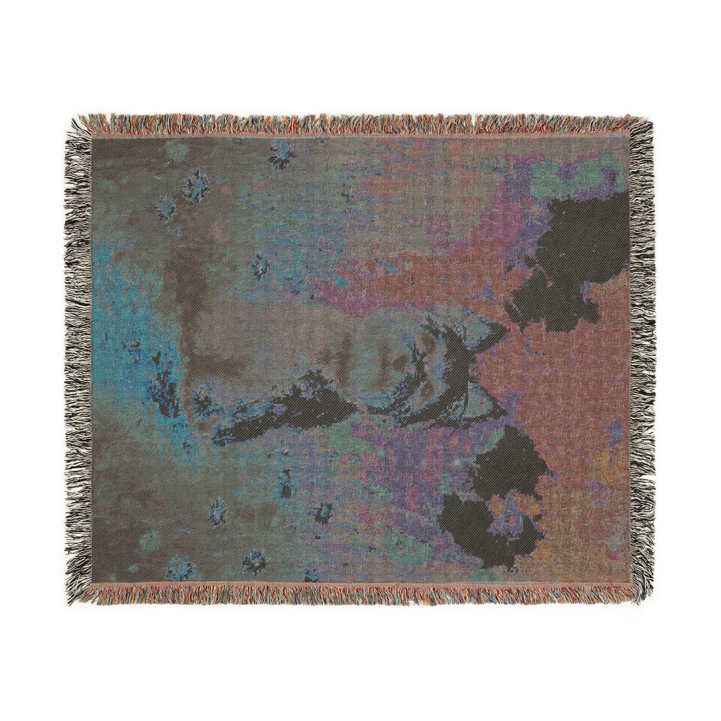 Westie in a Wildflower Meadow – Woven Blanket - Floral Dog Design for Home Comfort - Customization available