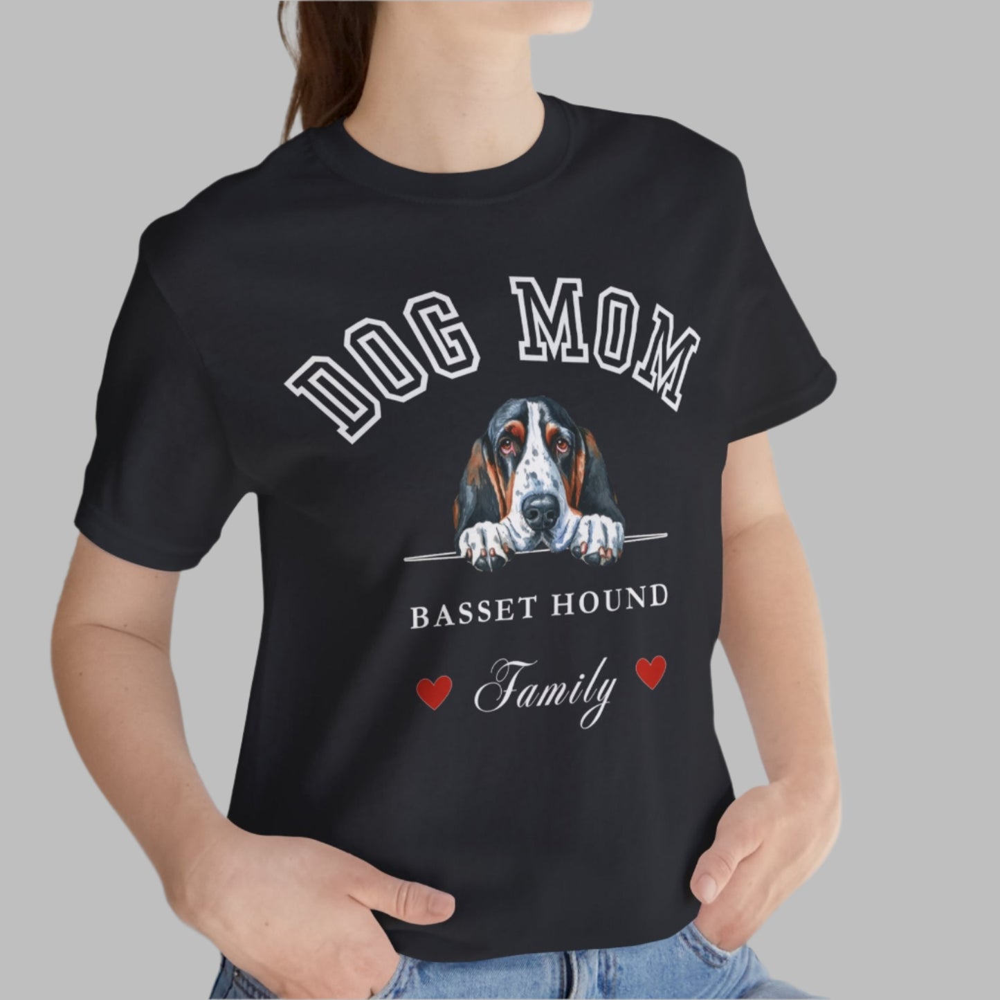 Busset Hound Mom Family T-Shirt - Mother’s Day Gift for Dog Lovers