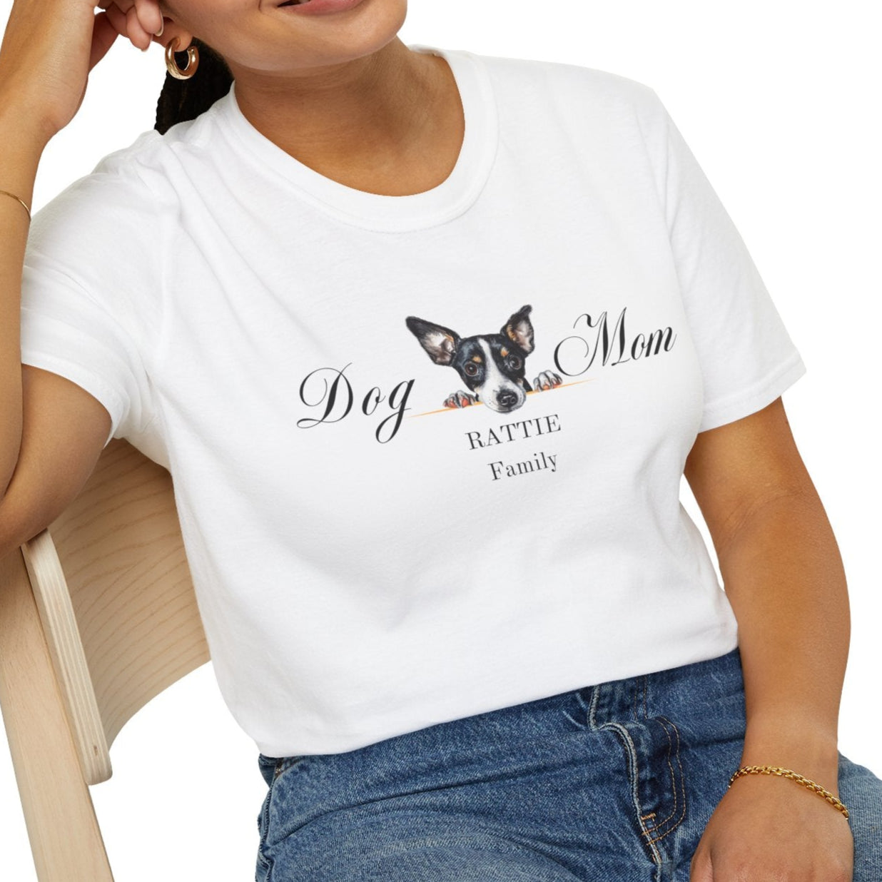 rat terrier dog mom t-shirt, rattie dog lover gift