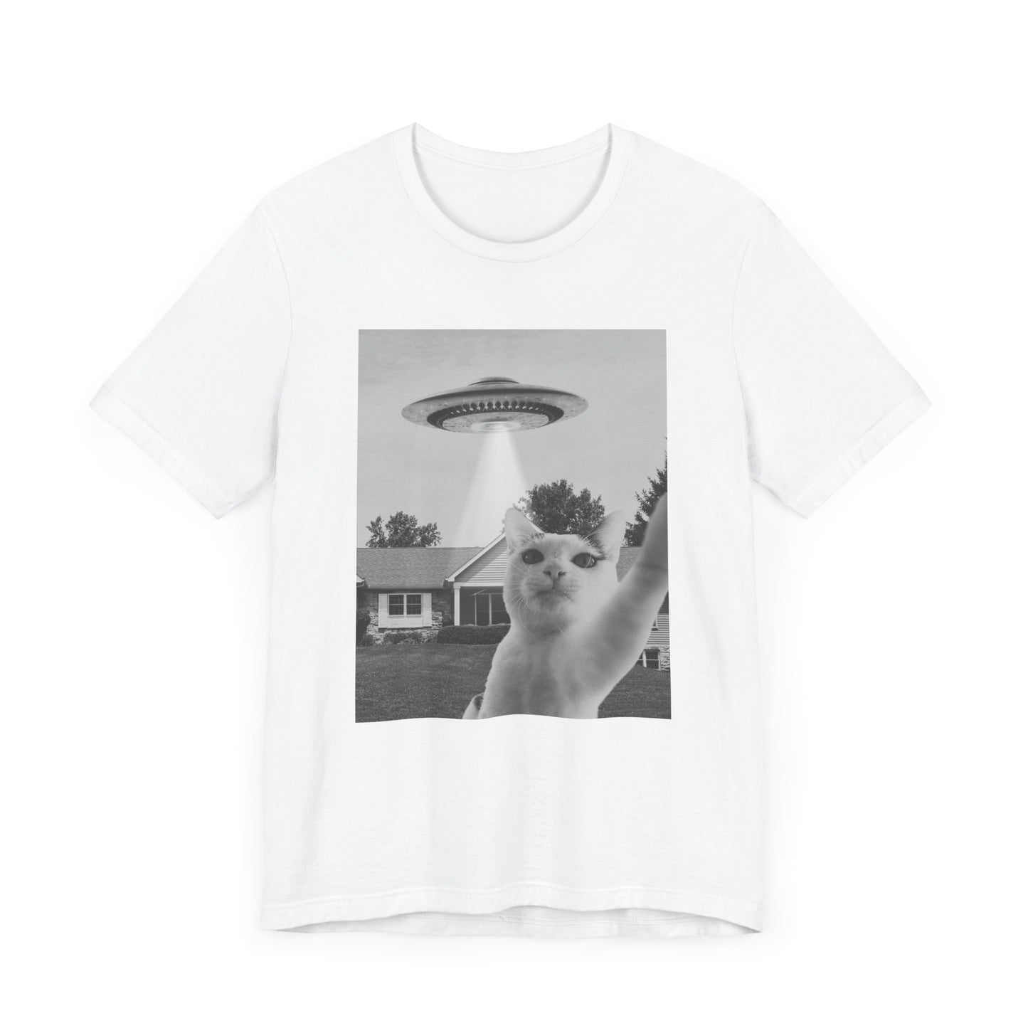 Funny Cat Alien Selfie T-Shirt