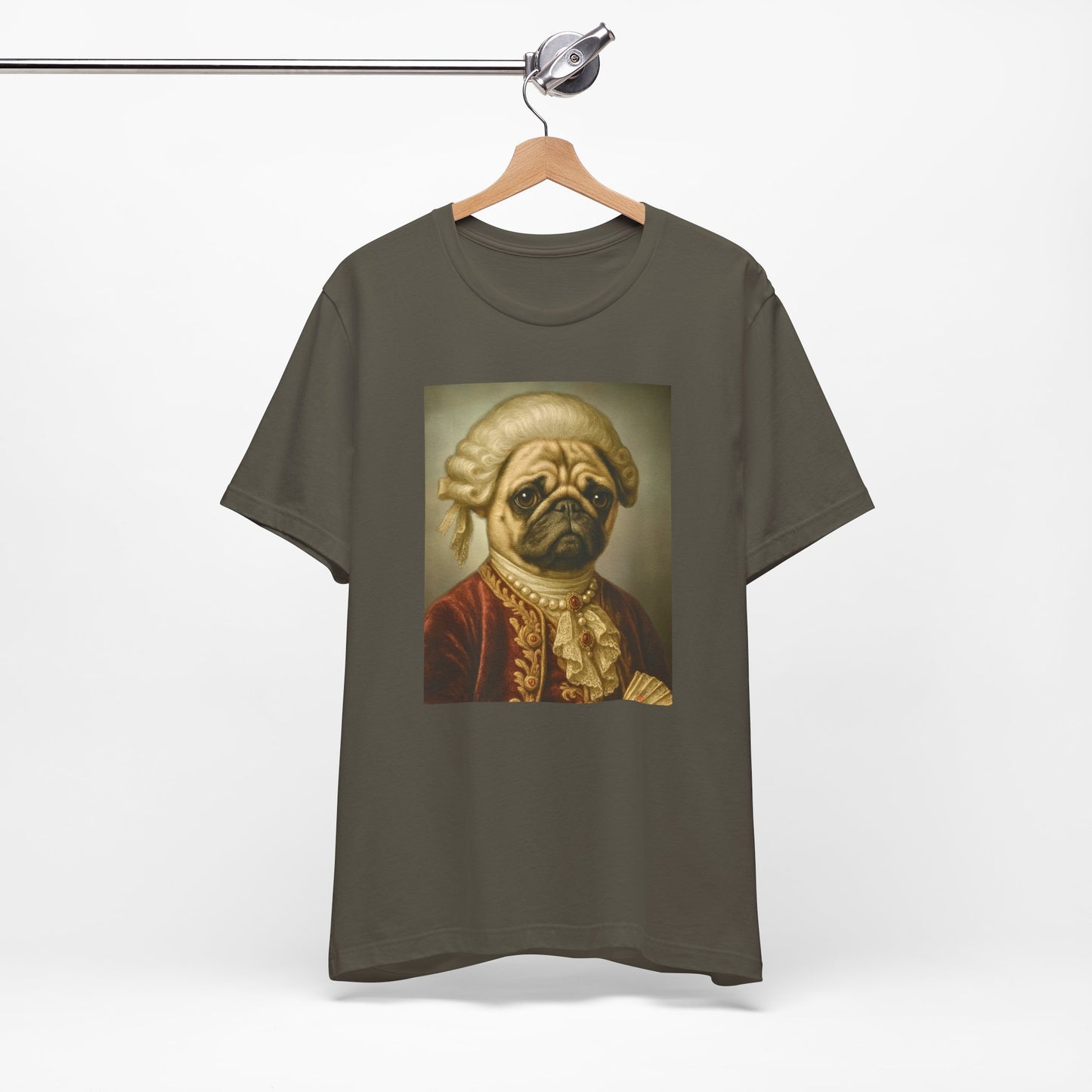 Royal Pug Portrait Tee – Customizable Aristocrat Dog Shirt