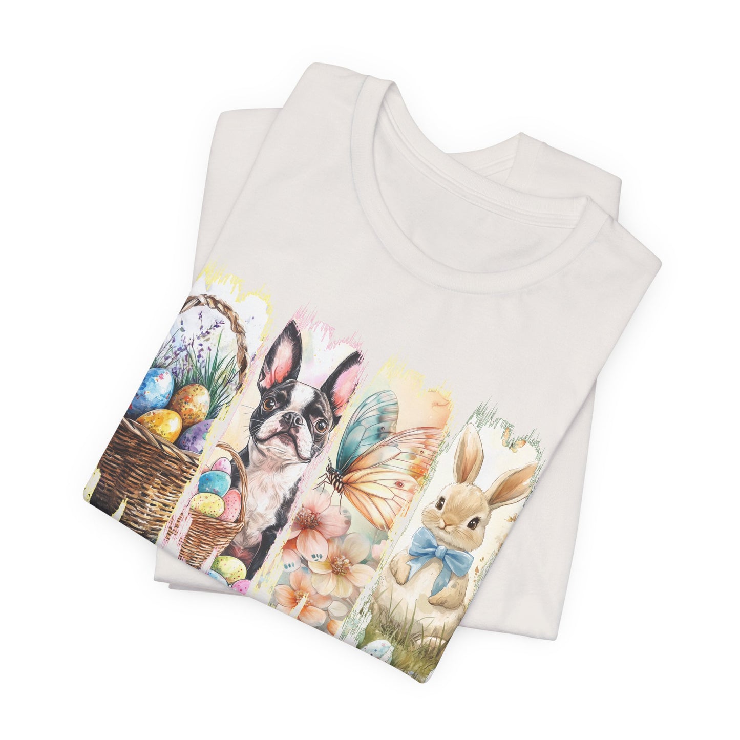 Boston Terrier Easter T-Shirt – "Some Bunny Loves Me"