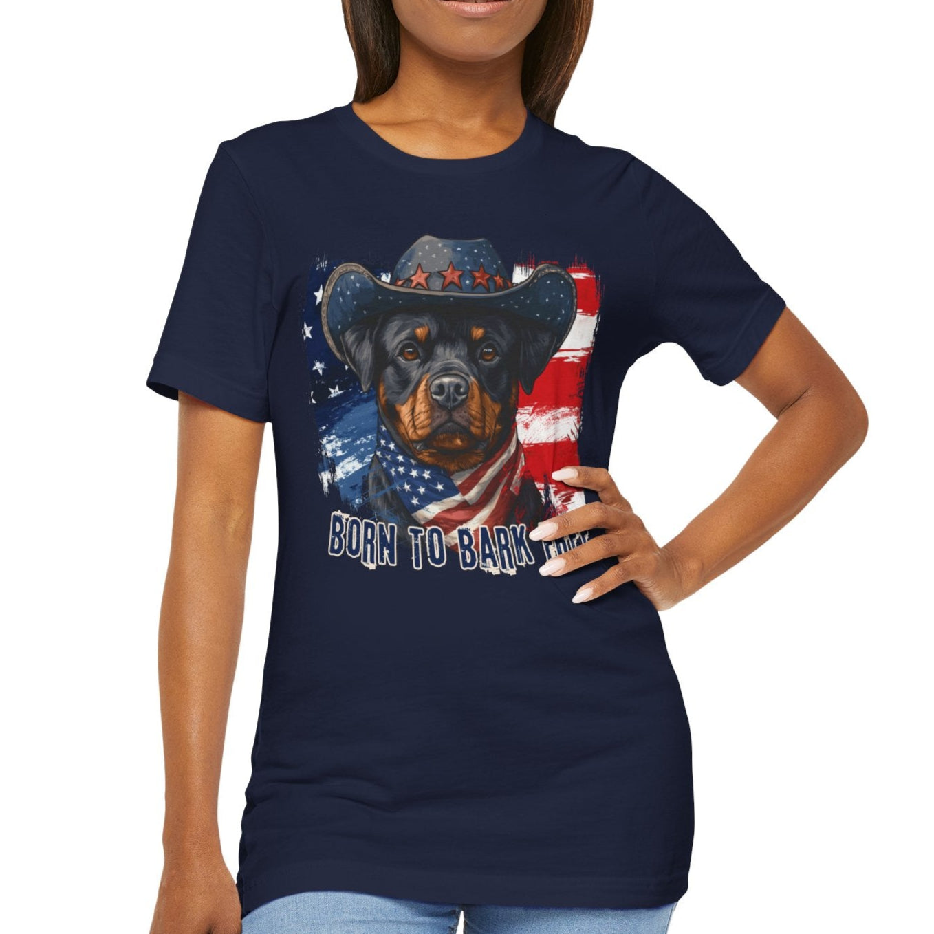 born to bark free rottweiler patriotic t-shirt, 4th of july, independance day dog lover t-shirt