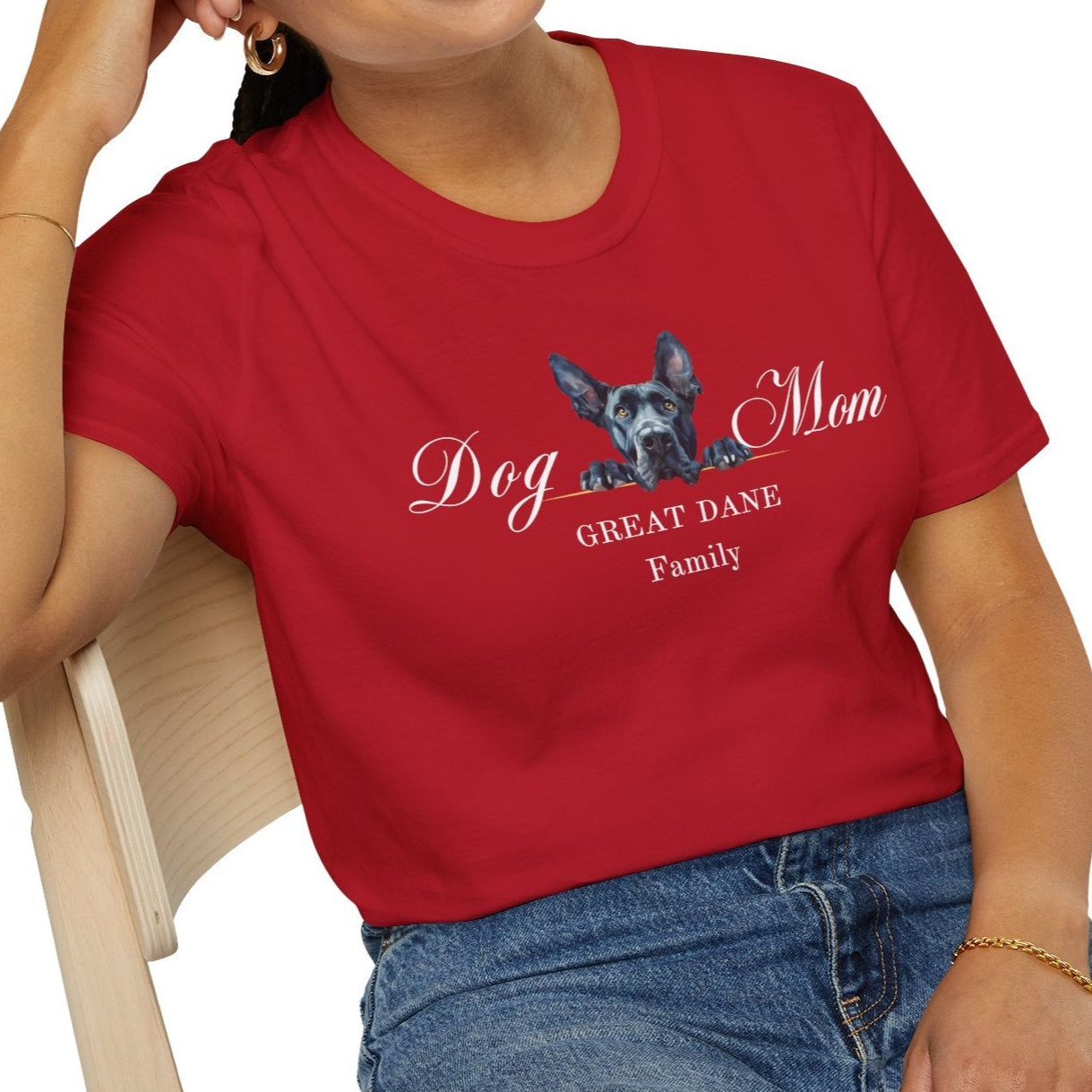 great dane mom t-shirt, chocolate great dane lover gift