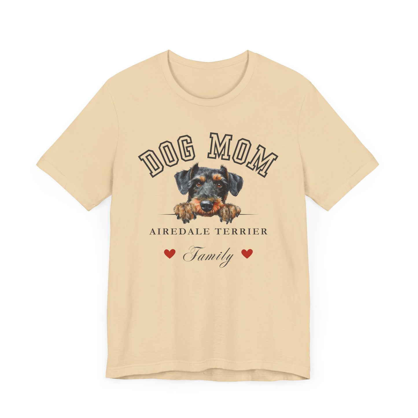 Airedale Terrier Mom Family T-Shirt - Mother’s Day Gift for Dog Lovers