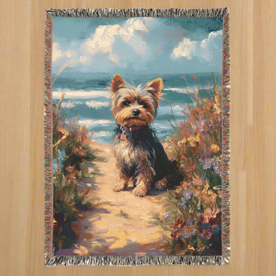 woven blanket yorkie