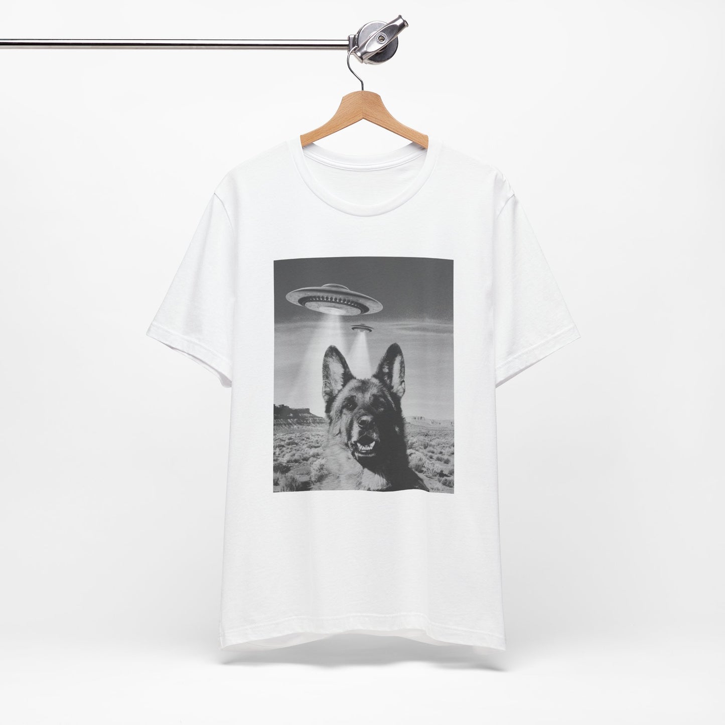 Funny German Shepherd Alien Selfie T-Shirt