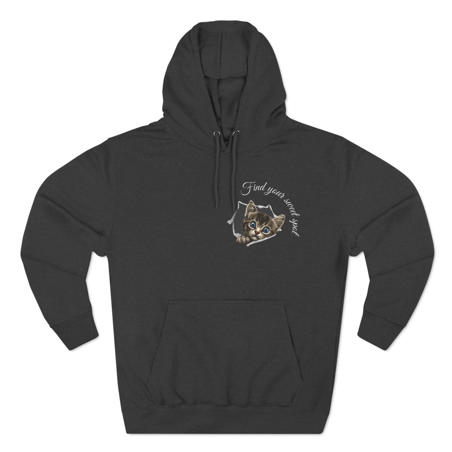 Cozy Kitten Three-Panel Fleece Hoodie