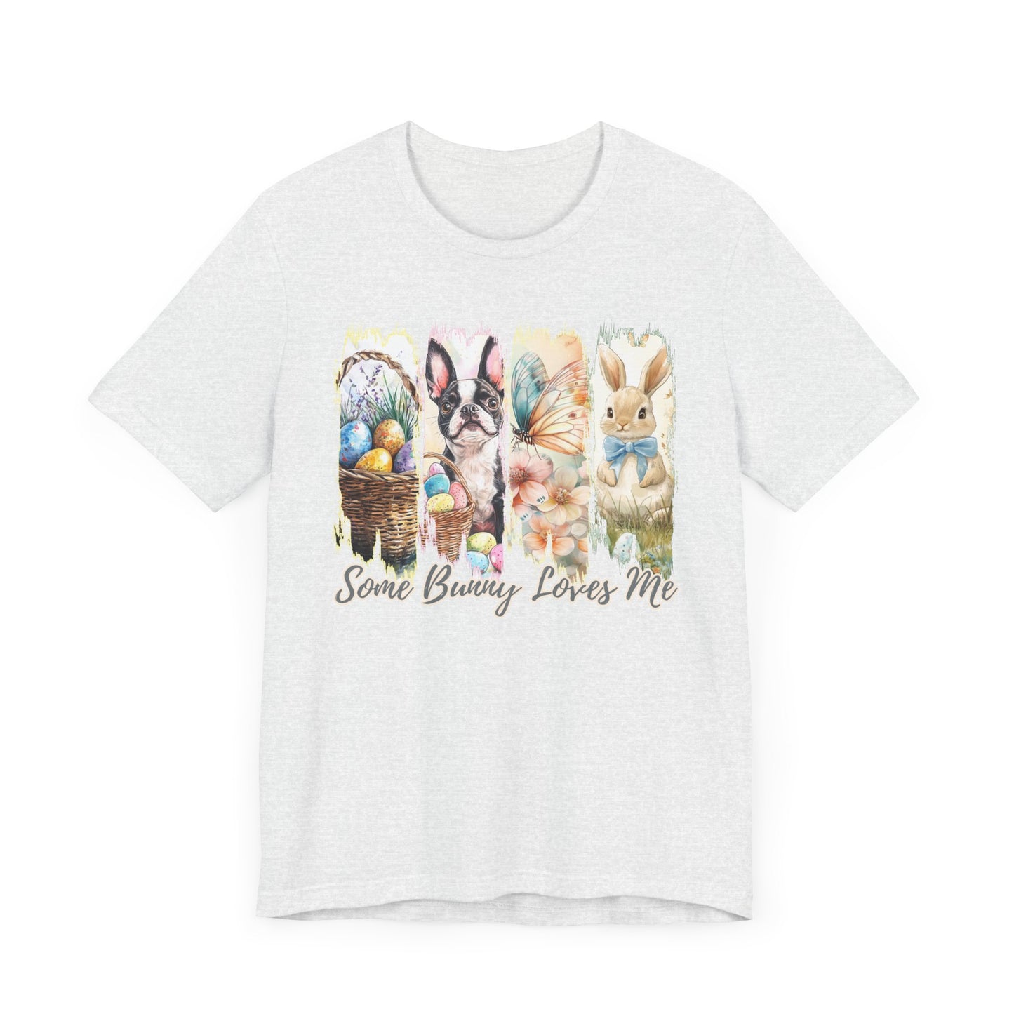 Boston Terrier Easter T-Shirt – "Some Bunny Loves Me"