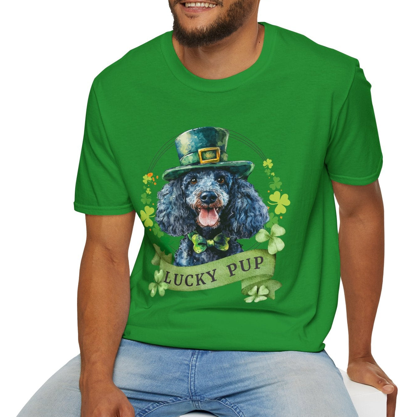 Poodle (Black Blue) - St. Patrick’s Day Dog Lover T-Shirt