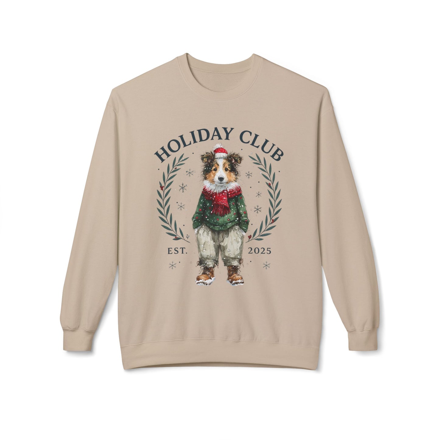 Collie Holiday Club Christmas Sweater