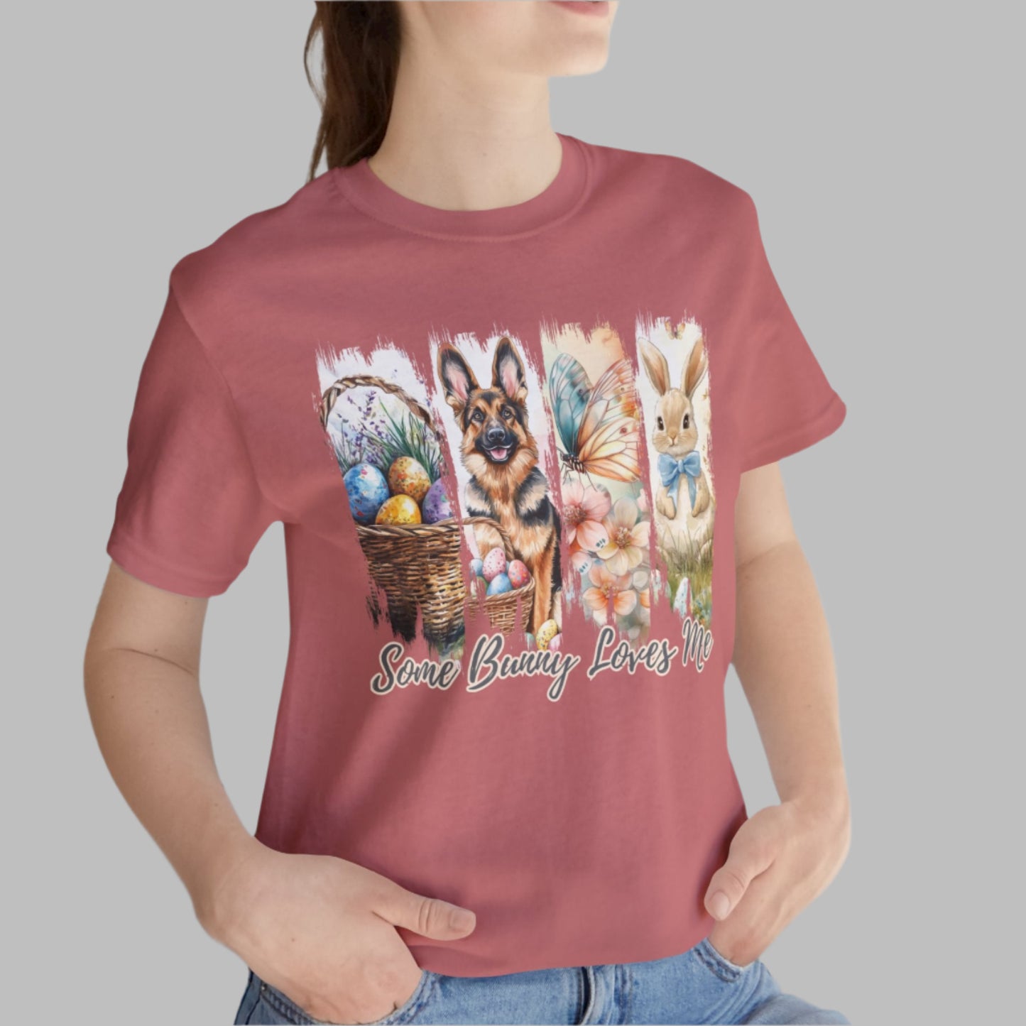 German Shepherd Easter T-Shirt – "Some Bunny Loves Me"