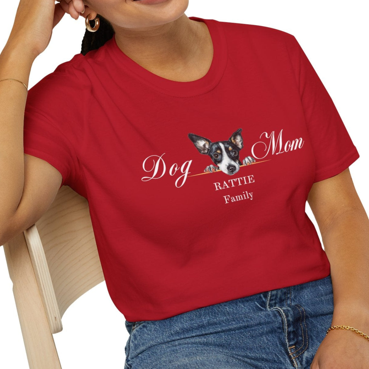 rat terrier dog mom t-shirt, rattie dog lover gift