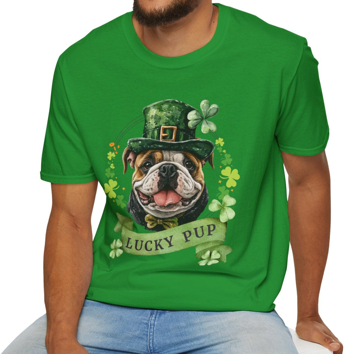 english bulldog lover st. patrick's day shirt